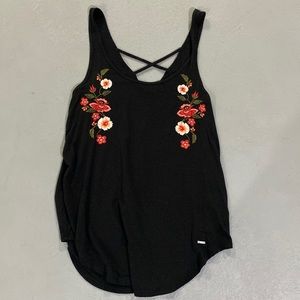 hollister women’s (juniors) floral tank top size xs